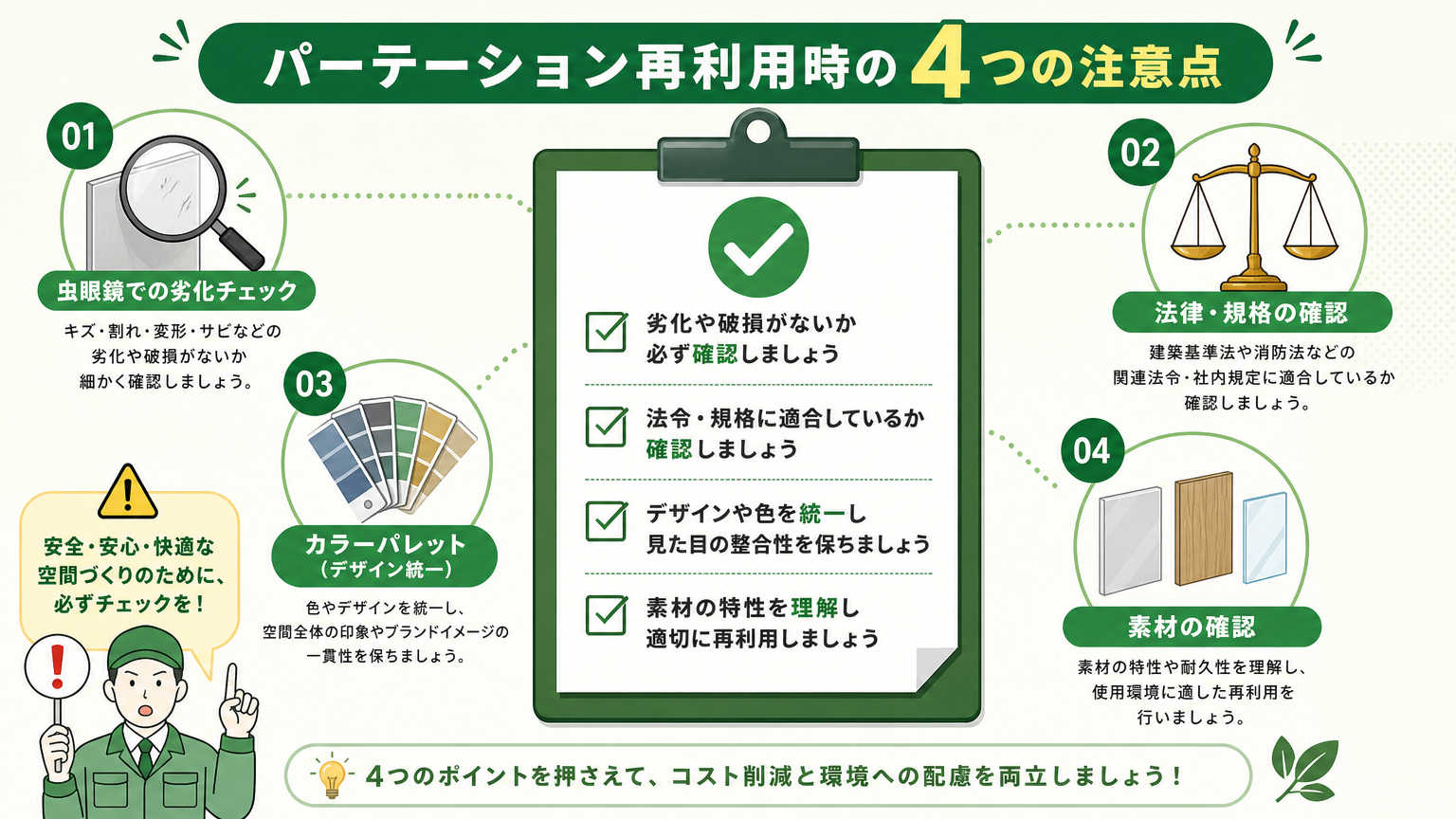 パーテーション再利用時に注意すべきポイント