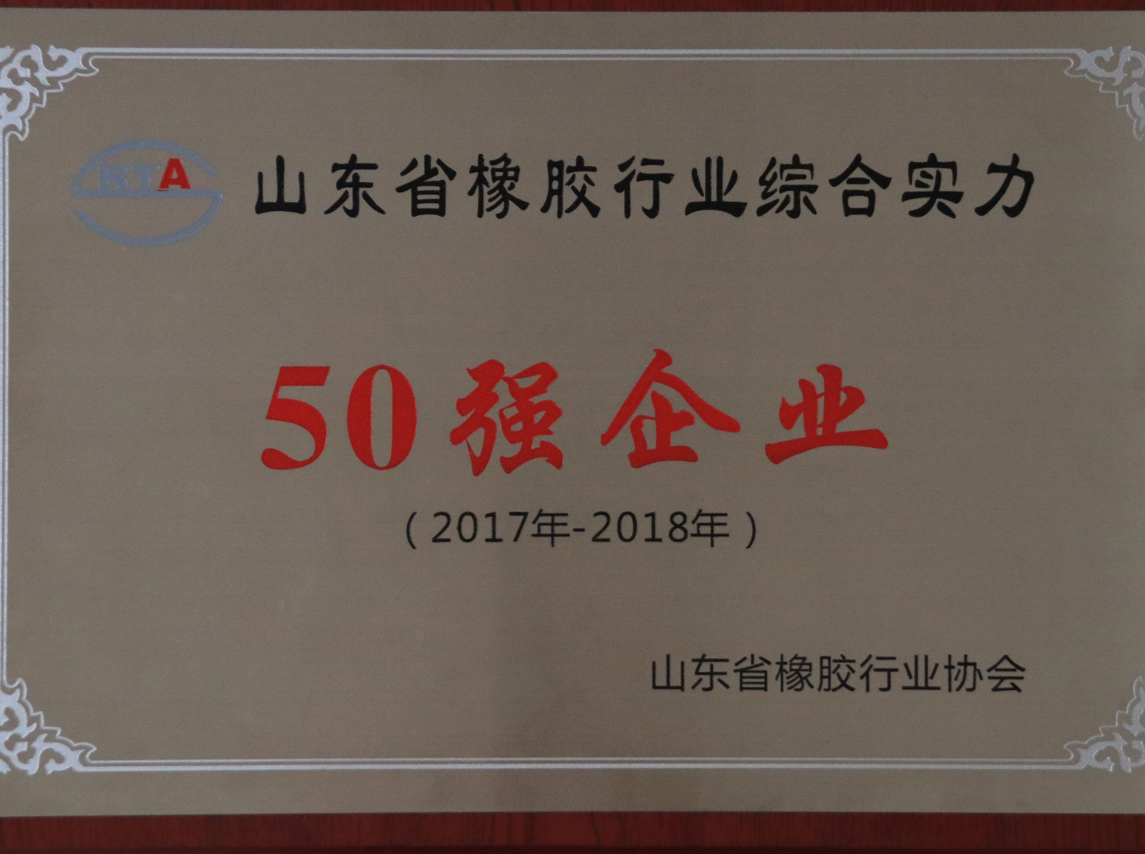 万达宝通轮胎再次荣获“山东省橡胶行业综合实力50强企业”殊荣