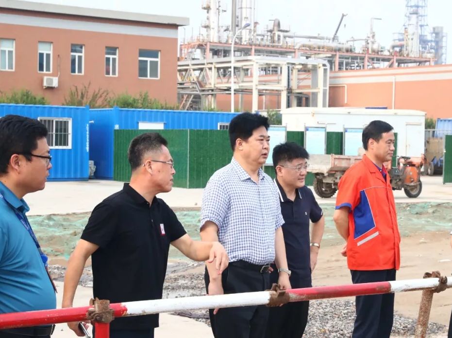 万达集团党委书记、董事局主席尚吉永到万达东营港工业园区视察指导工作
